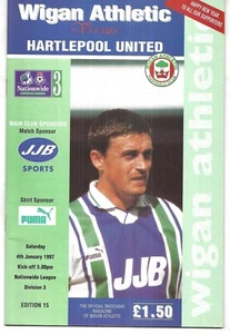 Football Programme WIGAN ATHLETIC v HARTLEPOOL UNITED Jan 1997 - Picture 1 of 1
