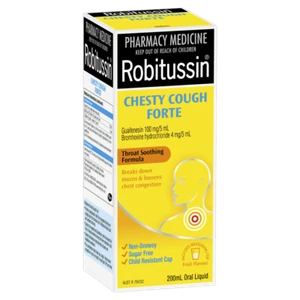 Robitussin Chesty Cough Forte 200mL Oral Liquid Break Down Mucus Congestion - Picture 1 of 3