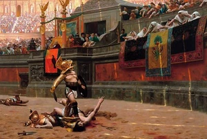 Pintura Pollice Verso "pulgar girado" por Jean-Leon Gerome reproducción artística - Imagen 1 de 3