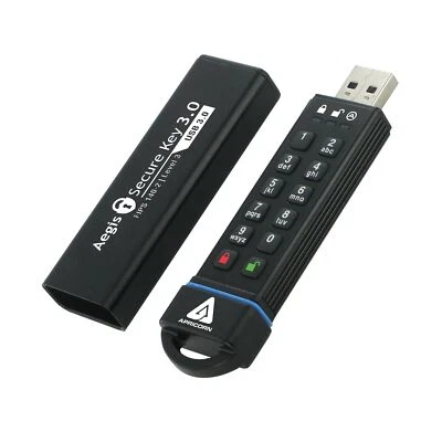 Apricorn 30GB Aegis Secure Key FIPS 140-2 Level 3 Validated 256-bit Encryptio... - Image 1 of 4