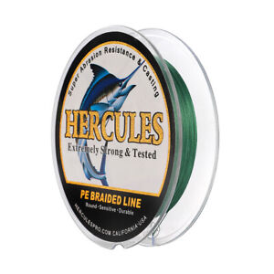 HERCULES 10-300lb Strong 328 547 1094 Yard PE Extreme Green Braided Fishing Line