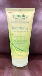 Simple Smoothing Facial Scrub 5oz/150ML Face Wash Gently Exfoliates DISCONTINUED - Picture 1 of 2