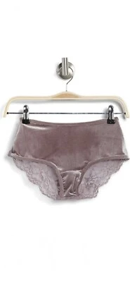 Nordstrom’s Wishlist Women’s Velour Lace Panty Lingerie, Lilac Purple, Sz Large - Image 1 of 4