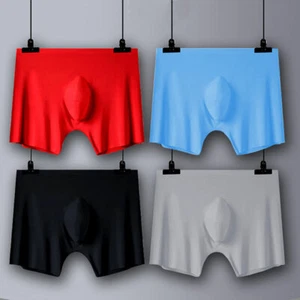 Men's Underwear Boxer Shorts Ice Silk Seamless Underpants Breathable Pantie ♢ - Bild 1 von 18