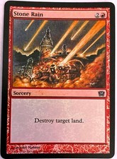 MTG 9th Edition - Stone Rain, Black Border *FOIL* - NM