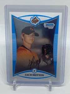 2008 Bowman Chrome Zach Britton First Bowman Rookie Orioles Yankees RC - Picture 1 of 2