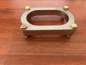 4 Bolt Flange's to suit vibrant 4.0 inch Oval Tubing 10mm stainless steel pair - Picture 1 of 5