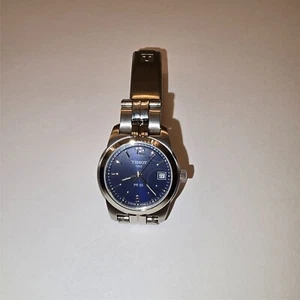 Tissot P50 J32G/42G TKR-BB Swiss watch Sapphire Crystal blue face approx .75" - Picture 1 of 8