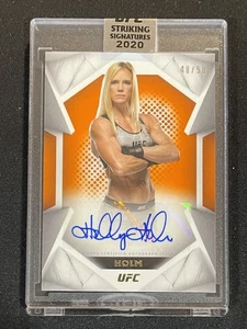 Topps UFC Striking Signatures Holly Holm 2020 #STS-HH naranja automático/50!! - Imagen 1 de 2