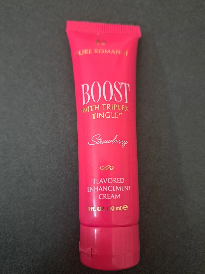 Crema potenciadora de fresa Pure Romance Boost con hormigueo triplex 1 fl oz nueva Foto 1 de 1