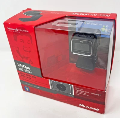 Microsoft LifeCam HD-5000 720p HD Webcam Camera Brand New Sealed with CD - Image 1 of 4