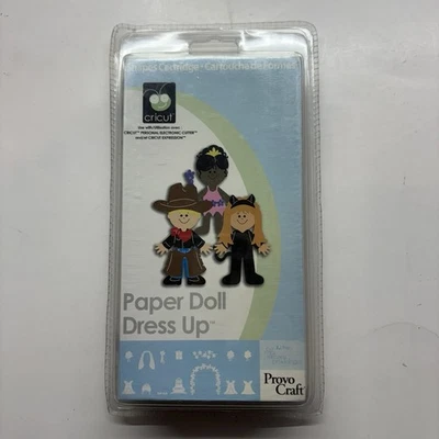 Cricut纸娃娃装扮形状盒全新未拆封连衣裙娃娃 — 第 1/4 张图片