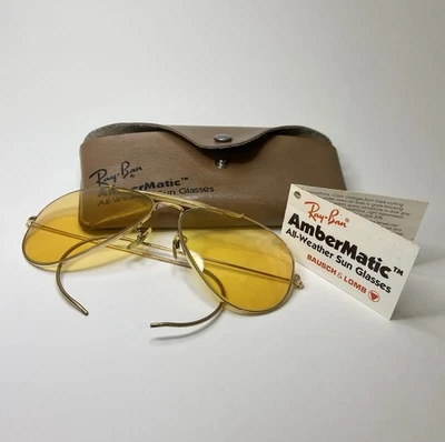 Gafas de sol Ray Ban B&L Ambermatic vintage para todo clima aviador 58 mm Foto 1 de 4