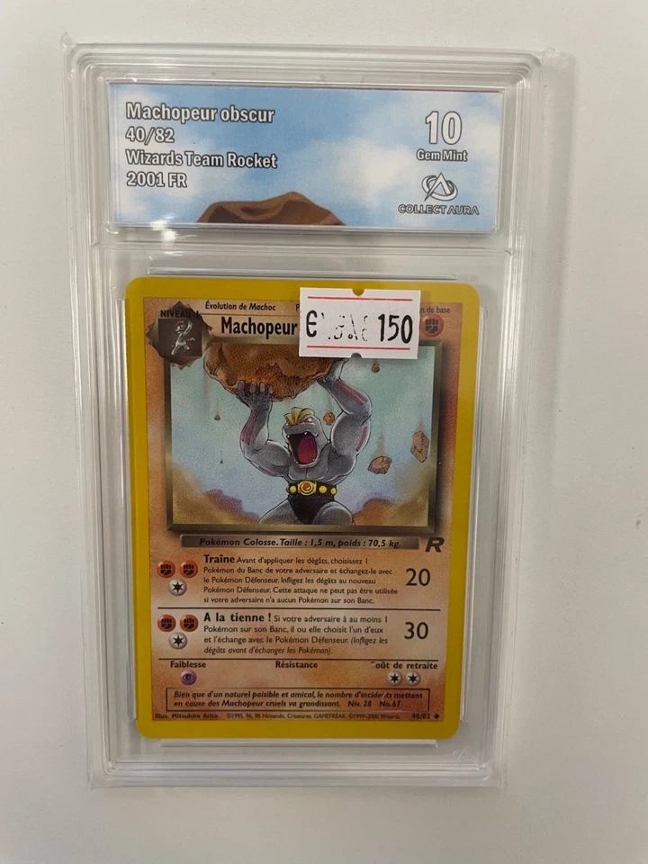 Machopeur Obscur 40/82 Team Rocket Wizards FR 2001 - Carte Pokémon Gradée 10 Gem - Photo 1/1
