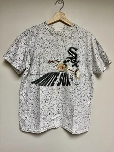 VTG Chicago White Sox Looney Tunes Taz Devil Artex AOP Graphic T-shirt 90s Sz L - Picture 1 of 15