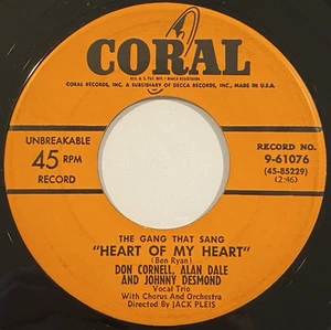 Don Cornell, Alan Dale & Johnny Desmond, The Gang That Sang "Heart Of My Heart" - Picture 1 of 5