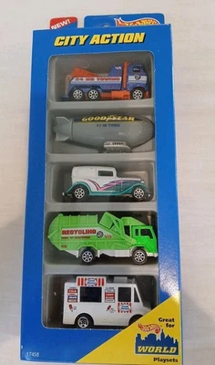 Hot Wheels City Action Paquete de Regalo Juego de 5 Coches 1996 Sin Abrir  Foto 1 de 4