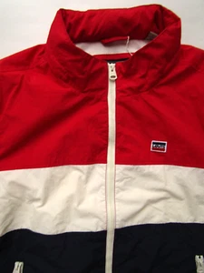 Levi's men's lightweight windbreaker large red, white & blue nylon LJKTC195 - Picture 1 of 9