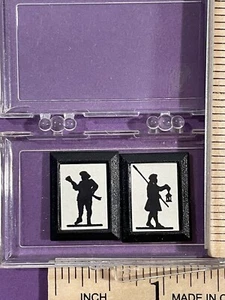 Vtg Dollhouse Miniature Chrysnbon Portrait Silhouettes Judy Berman Town Crier - Picture 1 of 4