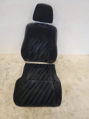 Honda Prelude 1999-2001 cojines de asiento delantero lado del conductor izquierdo tela negra Foto 1 de 4