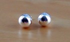 Orecchini sfera Argento sterling 925 rodiato anallergico gioielli donna ragazza