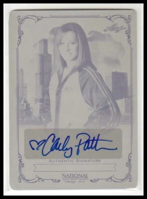 Placa de impresión Leaf Nat'l Conv 2013 automática negra #NA-CP1 Carly Patterson #1/1 066-M Foto 1 de 2