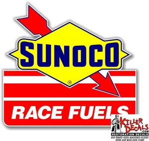 12" SUNOCO RACING FUEL DECAL GAS AND OIL PUMP, SIGN, WALL ART STICKER a - Picture 1 of 1