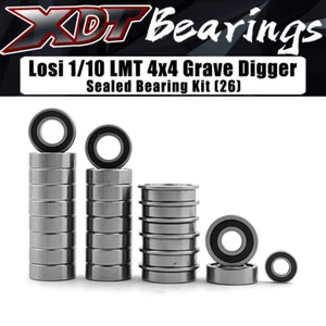 For Losi 1/10 LMT 4x4 Grave Digger Sealed Bearings Kit Rc Upgrade Parts (26 pcs) - Picture 1 of 7