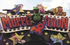 MuppetVision 3D Entrance Sign WDW Hollywood Studios GLOSSY 13x19 Kermit Gonzo - Picture 1 of 8