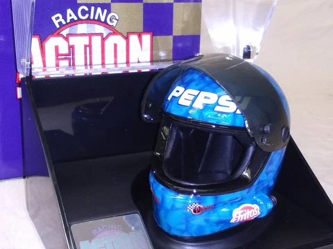 Vintage NASCAR #24 Jeff Gordon Pepsi Racing 1:9 Helmet In Display Case Cover