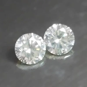 0.42cts Round Pair Untreated White I Color Natural Earth Mined Loose Diamonds - Picture 1 of 2