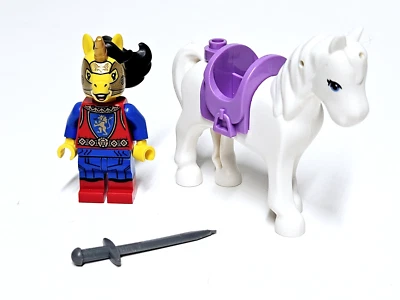 Lego Unicorn Knight Horse Saddle Sword BAM Castle Fantasy Figure Minifigure - Image 1 of 3