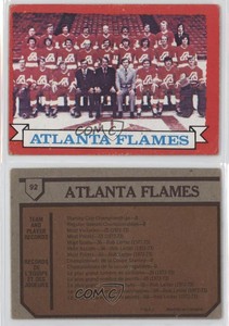 1973-74 O-Pee-Chee Dark Back Atlanta Flames Team #92