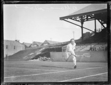 Australian tennis player Pat O'Hara Wood playing tennis, NSW, ca. - Old Photo
