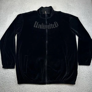 Vintage Ecko Unlimited Full Up Velour Jacket Men’s 3XL Oversized Hip Hop Y2K - Picture 1 of 10