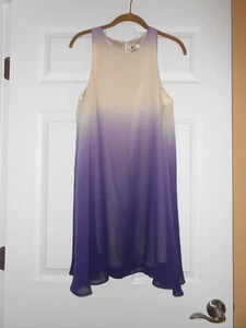 Women's~CHELSEA & VIOLET~PURPLE CREAM OMBRE Flowy Sleeveless Tank Dress Size M - Picture 1 of 12