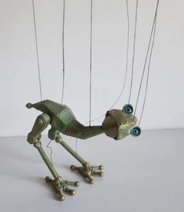 Marionette Robot - Handmade Original Puppet - Imagen 1 de 6