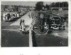 1987 Press Photo Firemen at Truck Accident on Highway in Fairmount New York