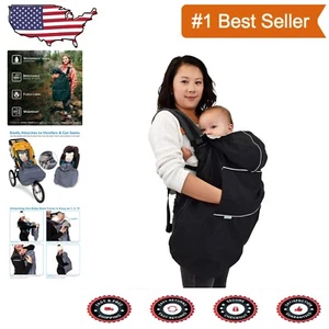Adjustable Fleece Lined Baby Rain Cover - Waterproof and Windproof for Strollers - Picture 1 of 10