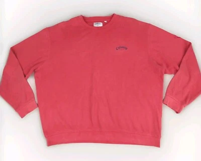 Callaway Sweater Mens Large Red Outerwear Golf Sport Thick Sweatshirt Cotton  - Image 1 of 4