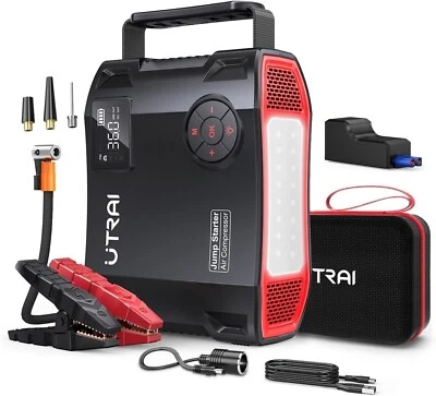 UTRAI 5-in-1 Auto Starthilfe Powerbank 5000A mit 150PSI Kompressor
