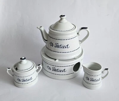 Kronester Bavaria „Is Teetied“ – Teekanne, Stövchen, Zucker-, Milch-    NEU - Bild 1 von 4