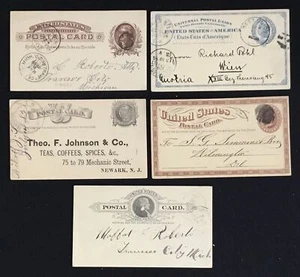 USA -1875/1894 - 5 x PS CARD - F/VF - Picture 1 of 1