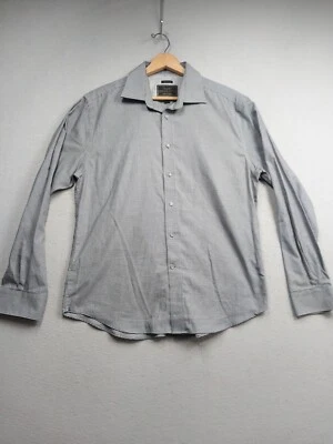 Camisa de vestir Jos A Bank Reserve para hombre grande gris a cuadros algodón abotonada Foto 1 de 4