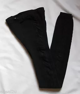 Derek Heart size M medium black knit leggings w/ lace side panel Exec. condition - Picture 1 of 1