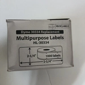 Lot of 3 DYMO LW 30334 Medium Multipurpose Labels 1000ct - 3000 total labels - Picture 1 of 2