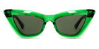 Bottega Veneta BV1101S Sunglasses Green Green Cat Eye 53mm New & Authentic