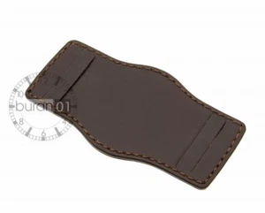 Correa Reloj Capa Base Marrón Oscuro 18 20 22 24MM Nuevo Cuero Natural Militar - Picture 1 of 1