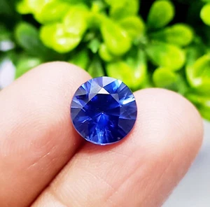 4.80 Ct Natural Blue Sapphire Round Shape Ring Size Loose Gemstone - Picture 1 of 7