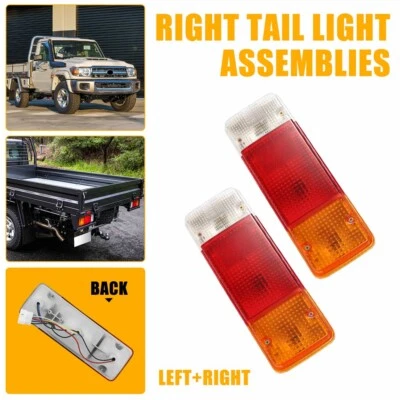 Pair Tail Lights with Bulbs For Toyota Hilux TRAY UTE /Cab Chassis 1984-2018 NEW - image 1 of 4